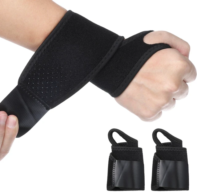 Main image of 2 Pcs Black Ultra-Thin Wrist Braces Breathable Mesh Wrist Support Elastic Comfort Fabric Wrists Wraps Fits Both Wrists Unisex Adjustable Ulnar Wristes Braces for Sports Workouts and Daily Use