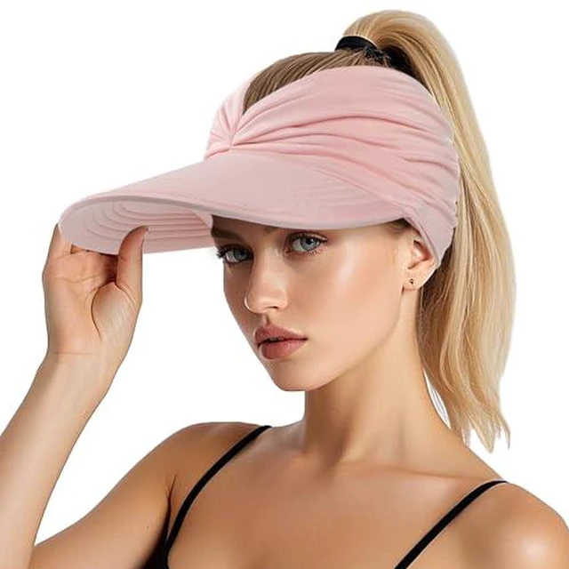 Alt view image 2 of 7 - Hats for Women, Wide Brim UV Protection Foldable Sun Visor Hats, UPF50+