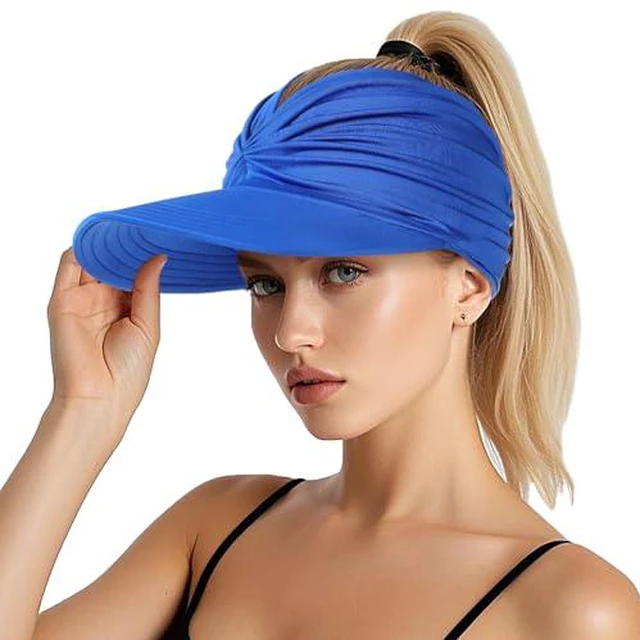 Alt view image 3 of 7 - Hats for Women, Wide Brim UV Protection Foldable Sun Visor Hats, UPF50+