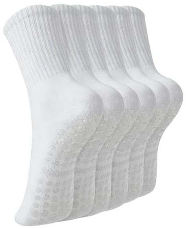 Alt view image 5 of 5 - Pilates Socks with Grips for Women, 3 Pairs Non Slip Grip Socks for Yoga, Barre, Dance, Home, Hospital, Workout