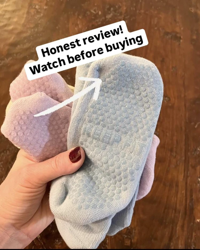 Alt view image 2 of 7 - Pilates Socks with Grips for Women Non Slip Yoga Barre Sticky Grippy Socks