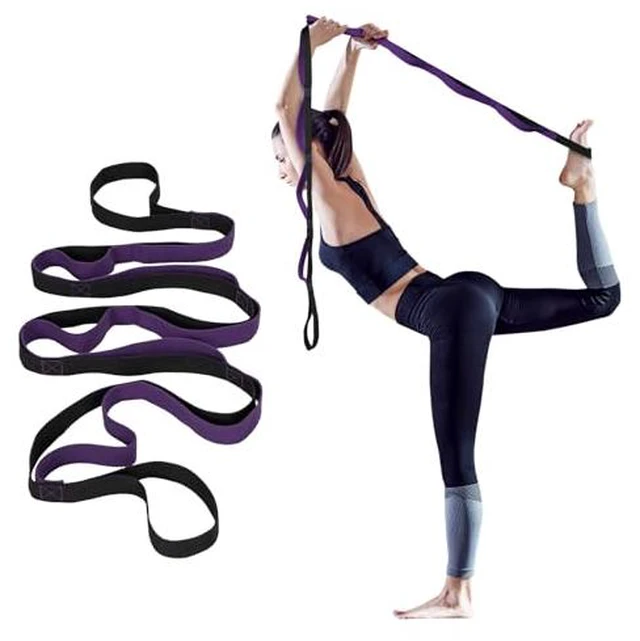 Alt view image 2 of 2 - Amrules Yoga Strap for Stretching, Black