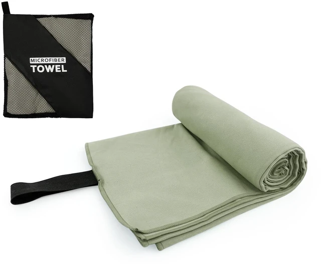 Main image of Camping Towel L Size Quick Dry Microfiber Lightweight for Beach Swimming Pool Travel Body Yoga Mat Towels (Army Green, 1 Pack L)