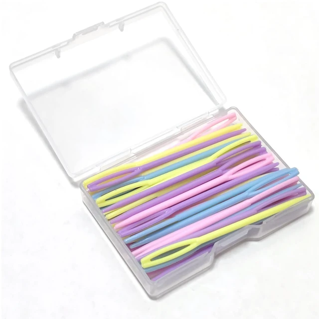 Main image of 52Pcs 2.7 "Large Eye Plastic Sewing Needles,Learning Needles,Yarn Needles Darning Needle Tapestry Needles,Safety Plastic Lacing Needles for DIY Sewing Handmade Crafts,4 Colors