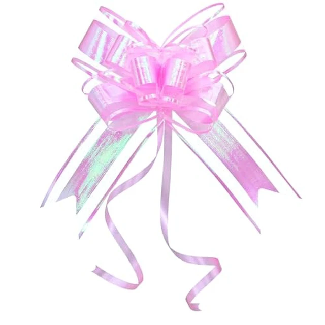 Alt view image 6 of 7 - Iridescent Red Pull Bow for Gift Wrapping, 10 Pack Ribbon Bow 6 in