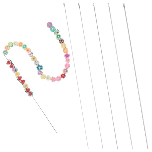 Alt view image 2 of 2 - 5 PCS Beading Needles for Jewelry Making, 6.7 Inches Bead Needle, 5 Thickness Styles Bead Spinner for Jewelry Making, Beaded Bracelets, Necklaces (0.4|0.5|0.6|0.7|0.8mm)