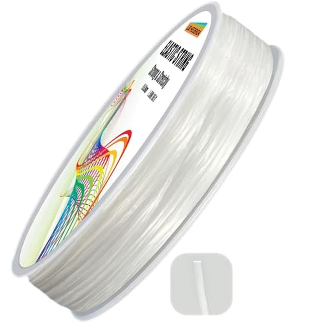 Alt view image 4 of 5 - LIS HEGENSA Elastic Bracelet String Cord Stretch Bead Cord for Jewelry Making and Bracelet Making Kits Transparent Stretchy String for Bracelets (White 75ft/25M(1MM))