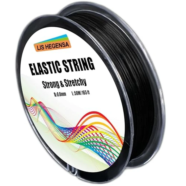 Alt view image 3 of 5 - LIS HEGENSA Elastic Bracelet String Cord Stretch Bead Cord for Jewelry Making and Bracelet Making Kits Transparent Stretchy String for Bracelets (White 75ft/25M(1MM))