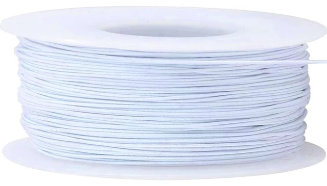 Main image of LIS HEGENSA Elastic Bracelet String Cord Stretch Bead Cord for Jewelry Making and Bracelet Making Kits Transparent Stretchy String for Bracelets (White 75ft/25M(1MM))