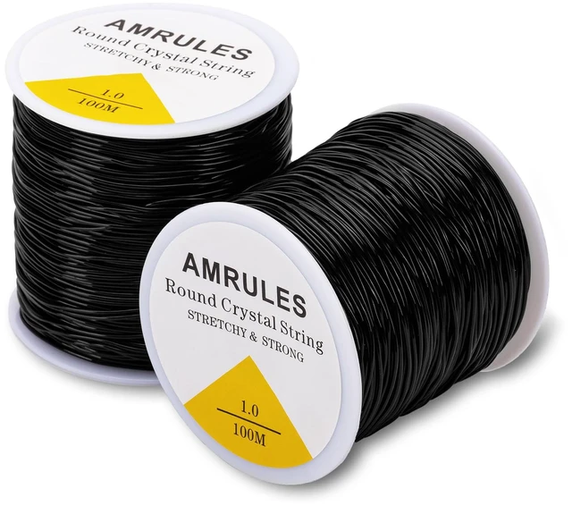 Main image of 1mm Elastic String for Bracelets, Black, 2 Rolls