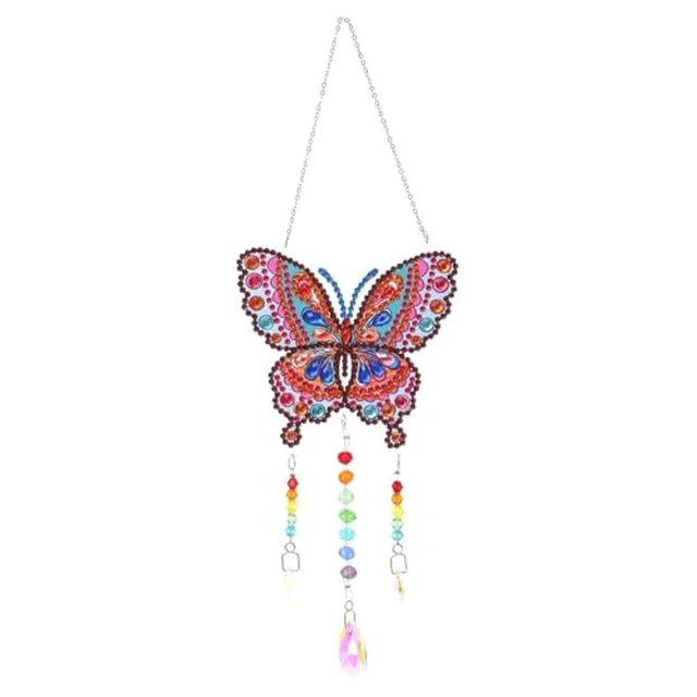 Alt view image 3 of 5 - Double Sided Diamond Painting Wind Chime, Turtle