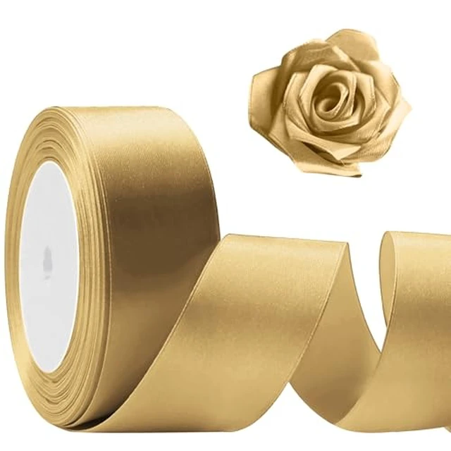 Alt view image 5 of 6 - 25 Yards 1-1/2" Red Satin Ribbon for Crafts Gift Wrapping Wedding