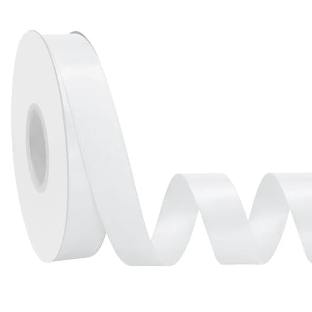 Alt view image 2 of 6 - Double Face White Satin Ribbon 1/4 Inch X 50 Yards Polyester White Ribbons for Gift Wrapping Fabric Ribbon for Crafts Flower Bouquet Sewing Arts Wedding Party Decoration