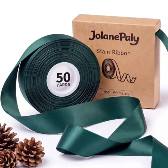 Alt view image 4 of 6 - Double Faced Gold Satin Ribbon 1.5 Inch x 60 Yards Single Face Polyester Fabric for Gift Wrapping, Wedding Bouquets, Party Crafts, DIY Sewing, Hair Bows, Holiday Decorations