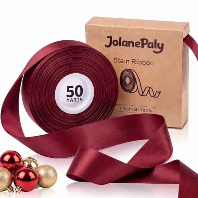 Alt view image 5 of 6 - Double Faced Gold Satin Ribbon 1.5 Inch x 60 Yards Single Face Polyester Fabric for Gift Wrapping, Wedding Bouquets, Party Crafts, DIY Sewing, Hair Bows, Holiday Decorations
