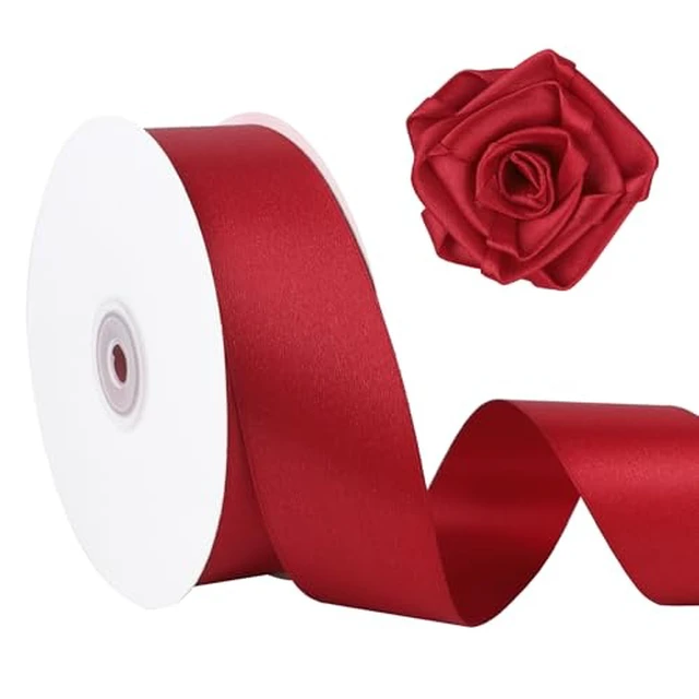 Alt view image 3 of 6 - Double Faced Gold Satin Ribbon 1.5 Inch x 60 Yards Single Face Polyester Fabric for Gift Wrapping, Wedding Bouquets, Party Crafts, DIY Sewing, Hair Bows, Holiday Decorations