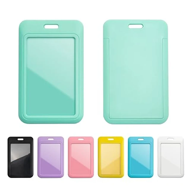 Alt view image 4 of 5 - 1 Pack Badge Holder, Horizontal ID Badge Holder with Window, ID Card Holder