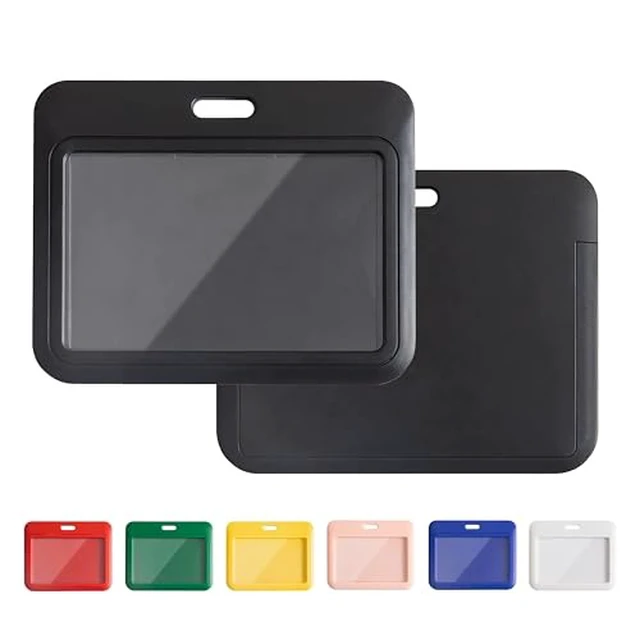 Alt view image 3 of 5 - 1 Pack Badge Holder, Horizontal ID Badge Holder with Window, ID Card Holder