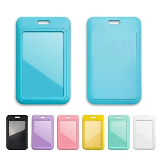Alt view image 6 of 6 - 1 Pack Badge Holder, Vertical ID Badge Holder with Window, ID Card Holder