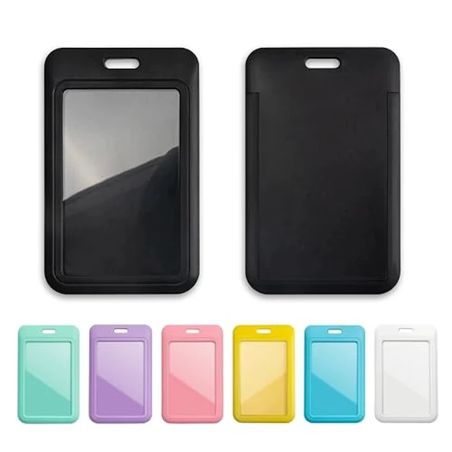 Alt view image 2 of 5 - 1 Pack Badge Holder, Horizontal ID Badge Holder with Window, ID Card Holder