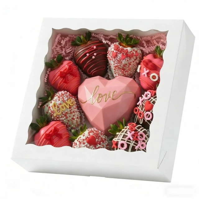 Main image of 9x9x2.5inch 6Pack White Bakery Boxes with Clear Window