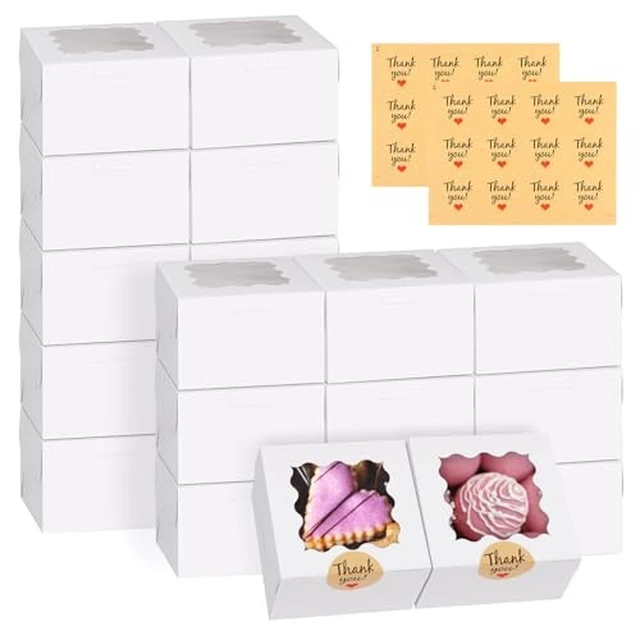 Alt view image 2 of 6 - Cookie Boxes with Window, Small Bakery Boxes for Dessert Pastry