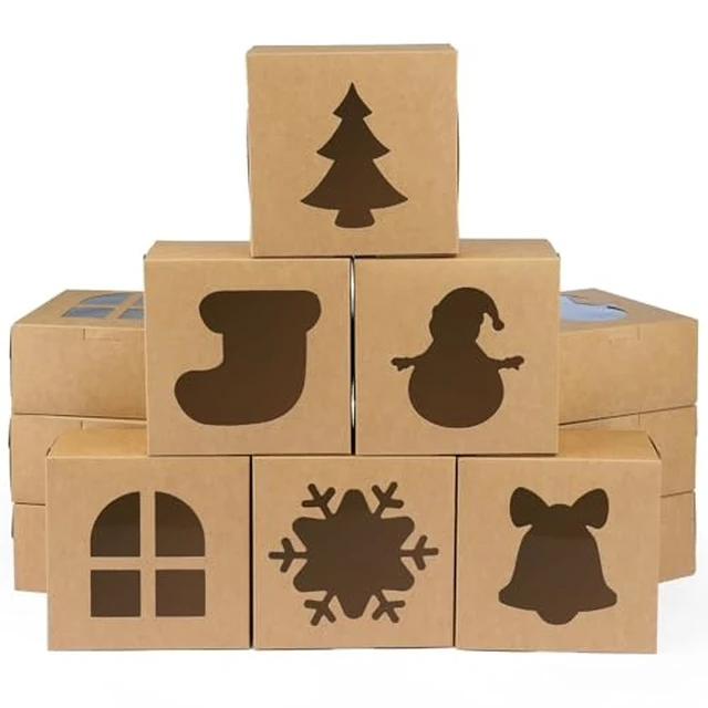 Alt view image 3 of 6 - Cookie Boxes with Window, Small Bakery Boxes for Dessert Pastry