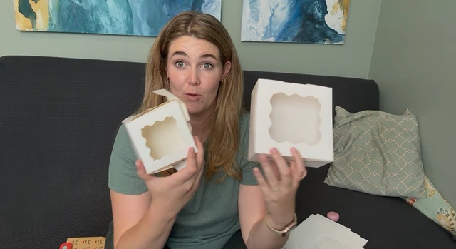 Alt view image 6 of 6 - Cookie Boxes with Window, Small Bakery Boxes for Dessert Pastry