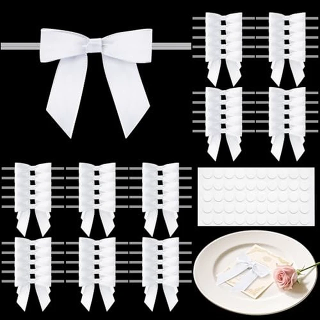 Alt view image 4 of 4 - 50 Pcs Pink Mini Bows 2.75 Inch Twist Tie Bows, Pink Bows for Gift Wrapping