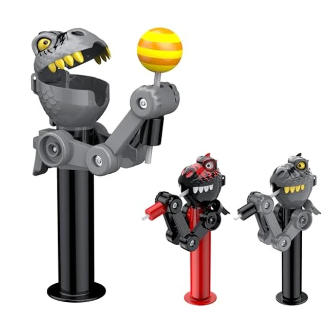 Alt view image 6 of 6 - 2 Pcs Dinosaur Lollipop Holder for Kids (Black & Purple)