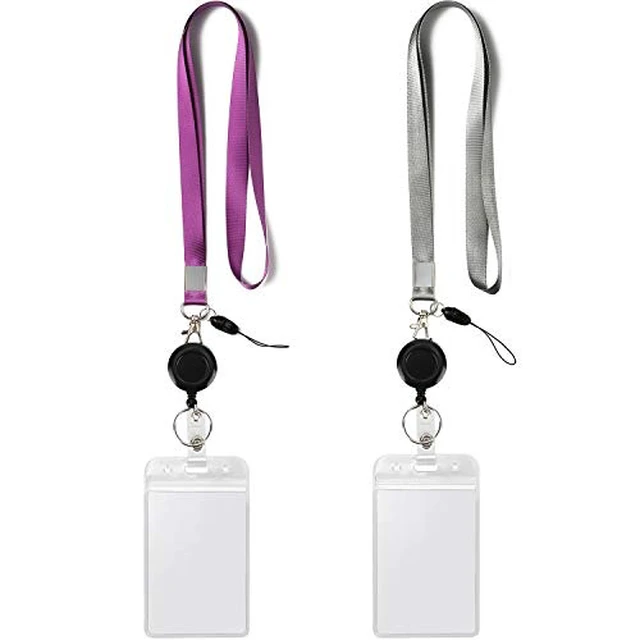 Alt view image 4 of 6 - 1Pack Black Neck Lanyard,Detachable Buckle with Horizontal ID Badge Holder