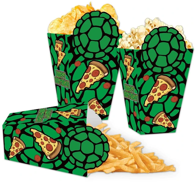 Main image of 20pcs Cartoon Turtle Birthday Party Box Green Goodie Gift Boxes for Kids Boys Girls Theme Birthday Party Supplies Decorations