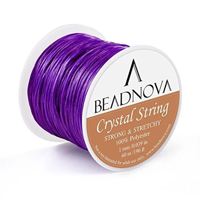 Alt view image 4 of 6 - 1mm Elastic Stretch Crystal String Cord for Jewelry Making Bracelet Beading Thread 60m/roll (Clear White)
