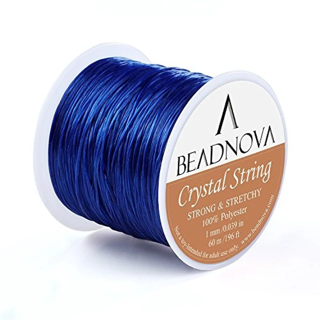 Alt view image 6 of 6 - 1mm Elastic Stretch Crystal String Cord for Jewelry Making Bracelet Beading Thread 60m/roll (Clear White)