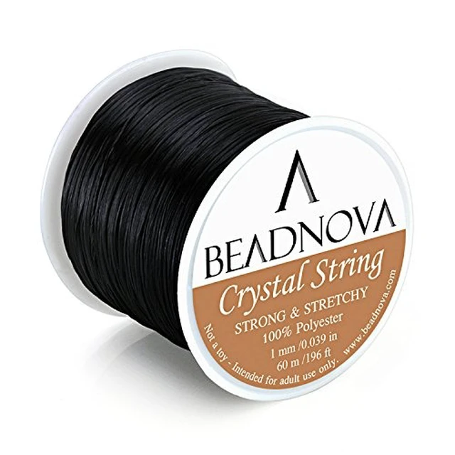 Alt view image 5 of 6 - 1mm Elastic Stretch Crystal String Cord for Jewelry Making Bracelet Beading Thread 60m/roll (Clear White)