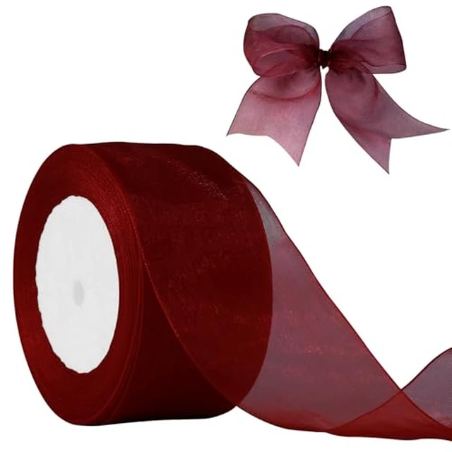 Alt view image 5 of 6 - Ivory White Organza Chiffon Ribbon 1/2 in X 50 Yard Sheer Ribbon