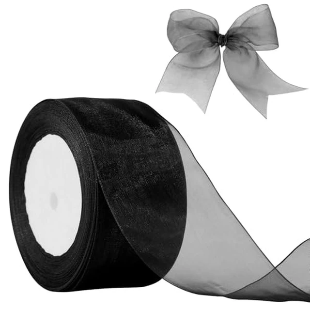Alt view image 3 of 6 - Ivory White Organza Chiffon Ribbon 1/2 in X 50 Yard Sheer Ribbon