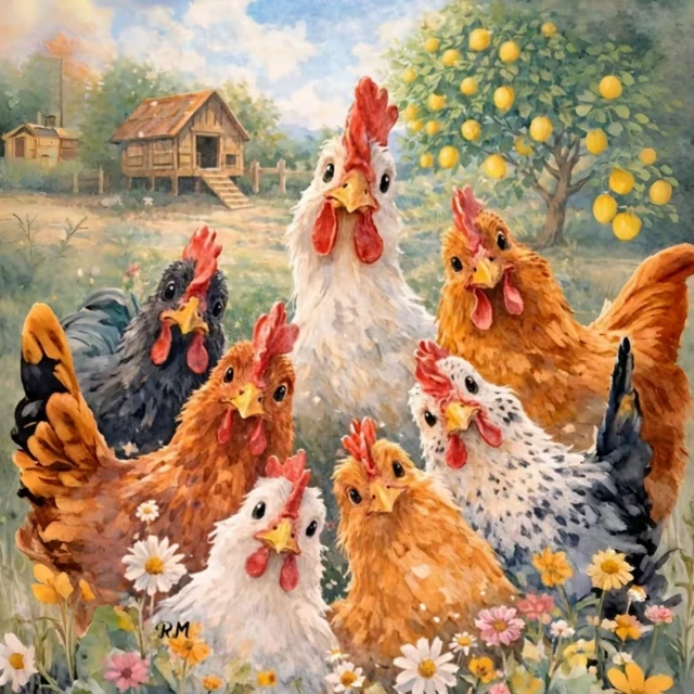 Main image of Chicken Diamond Painting Kits for Adults Beginners, 5D Diamond Art Kits