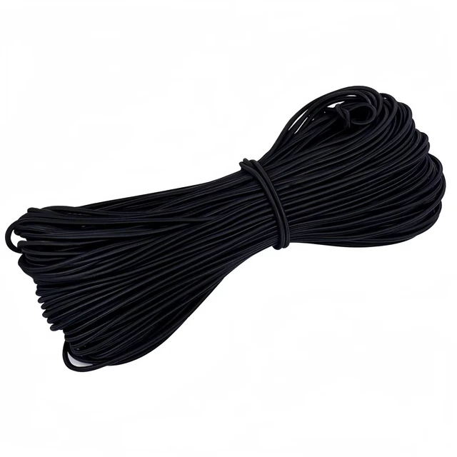 Main image of Round Black Elastic Cord-1/8-Inch (3mm) 10 Yards