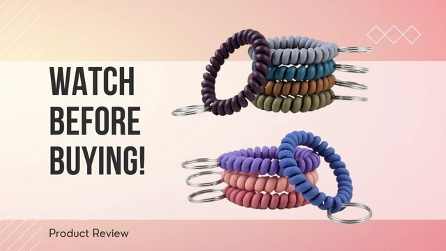 Alt view image 3 of 5 - 9 Colors Wrist Keychain, Key Chain Wristlet Retractable Spiral Coil, Key Wristlet Wrist Strap Coil Key Chain, Spiral Key Ring Bracelet for Sauna, Outdoor, Sports