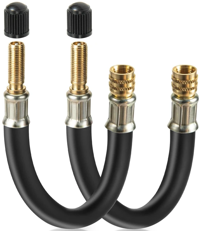 Main image of 2pcs Valve Stem Extenders, Flexible Tire Valve Extender and Tire Valve Extension, Universal Valve Extender for RV, Truck, Car, Motorcycle, Bike, Works as a Presta Valve Extender
