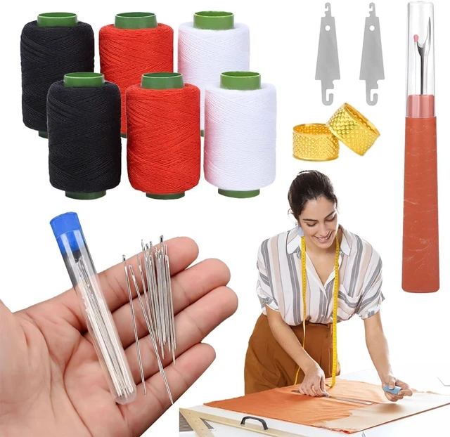 Main image of 37Pcs Stainless Steel Sewing Needles for Big Eye Steel Sewing Needles Kit with Sewing Kit for Adults - Steel Needles for Hand Sewing Kit with Thread Kit, Threader and Needle Repair Kit