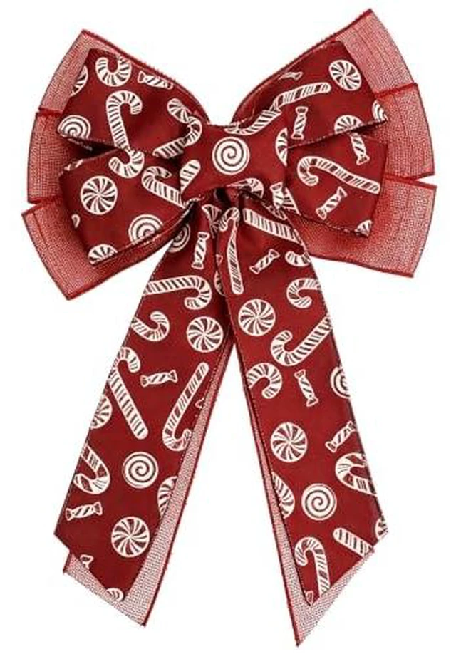 Alt view image 2 of 6 - Fabric Bows,11 Inch Big Wreath Bow for Holiday and Outdoor Decor