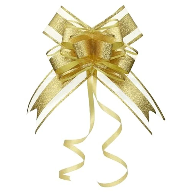Alt view image 3 of 7 - Gift Bows, 6 Inch 10 Pack Glitter Pull Bows for Valentine Gifts