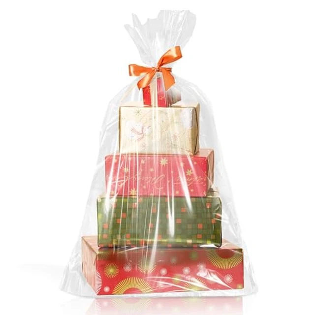 Alt view image 4 of 5 - Clear Cellophane Gift Bags with Twist Ties, 9x20 Inches, 10 Pack