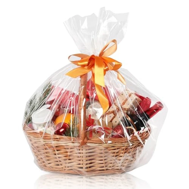 Alt view image 5 of 5 - Clear Cellophane Gift Bags with Twist Ties, 9x20 Inches, 10 Pack