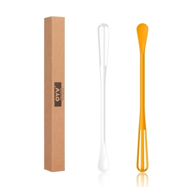 Alt view image 2 of 3 - 2-In-1 Mini Whisk and Spoon, Set of 2, 8.5-Inch, White/Yellow