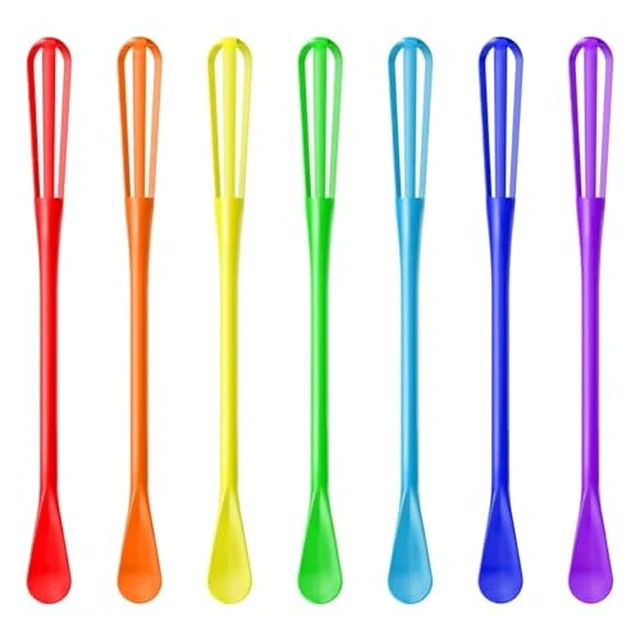 Alt view image 3 of 3 - 2-In-1 Mini Whisk and Spoon, Set of 2, 8.5-Inch, White/Yellow