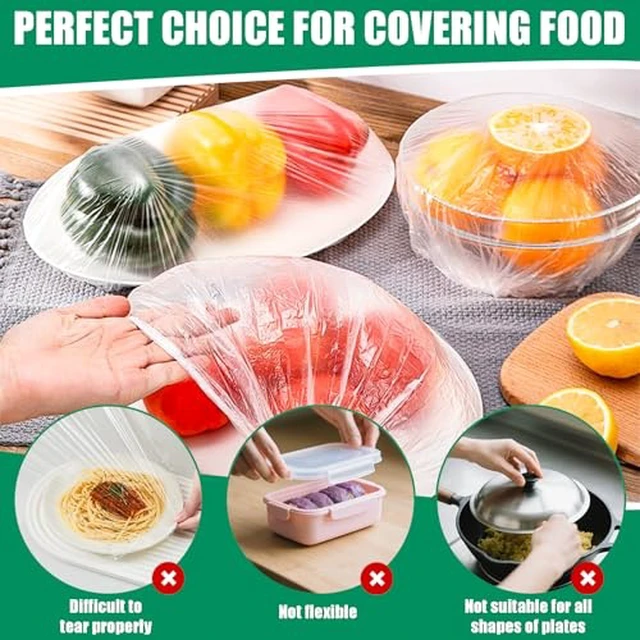Alt view image 4 of 7 - Plastic Bowl Covers, 100 Count Elastic Covers for Bread Proofing