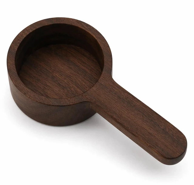 Main image of Coffee Spoons, Wooden Tablespoon & Tea Scoops, Wooden Coffee Ground Spoon, Measuring for Ground Beans or tea, Soup Cooking Mixing Stirrer Kitchen Utensils (1 Walnut Wooden 3.86 in)